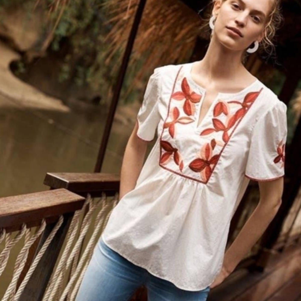 Madewell Embroidered Fable Top